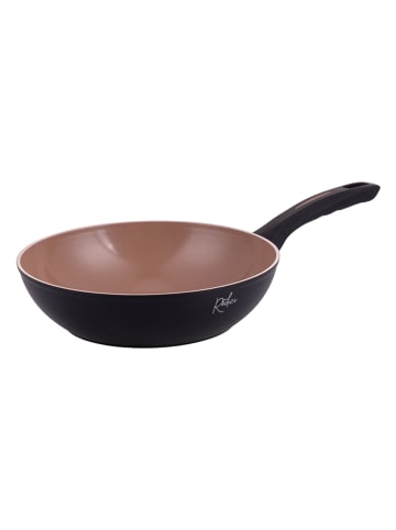 Villa d´Este Wok "Radici Liquirizia" lichtbruin/zwart - Ø 28 cm