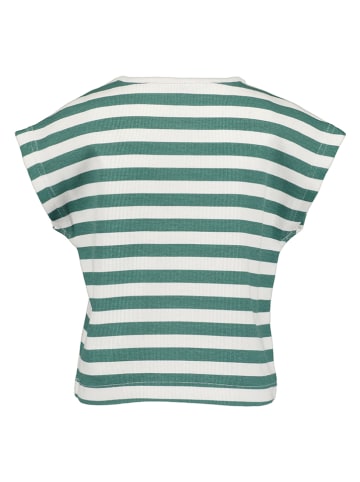 Blue Seven Shirt in Grün/ Weiß