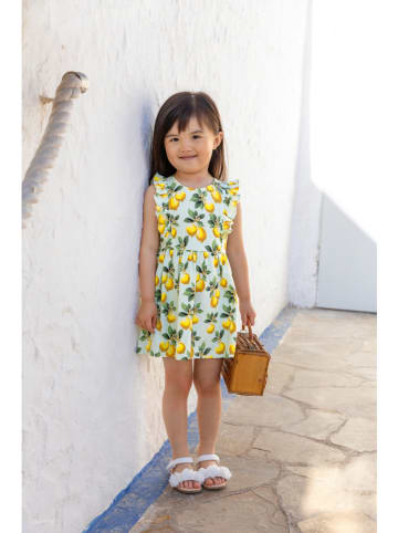 Blue Seven Kleid in Grün/ Gelb