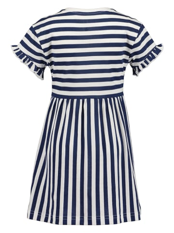 Blue Seven Kleid in Weiß/ Dunkelblau