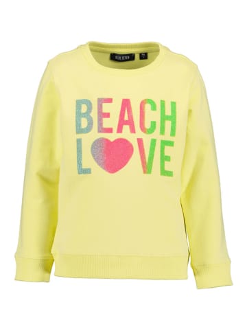 Blue Seven Bluza w kolorze żółtym ze wzorem