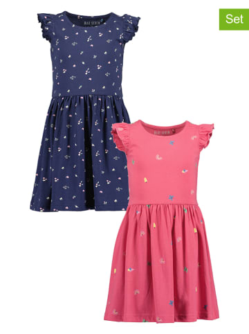 Blue Seven 2er-Set: Kleider in Dunkelblau/ Pink