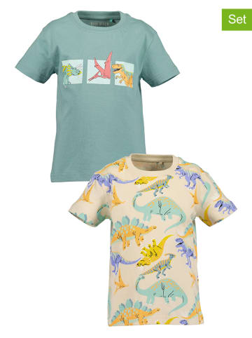 Blue Seven 2er Set: Shirts in Hellblau/ Beige