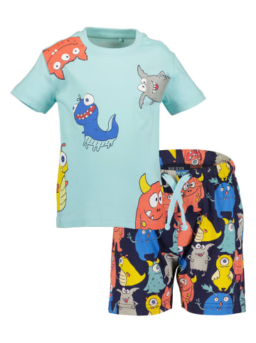 Blue Seven outfit blauw/meerkleurig