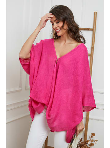 Fleur de Lin Leinen-Bluse in Pink