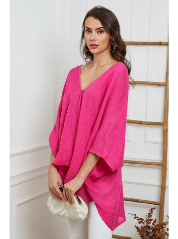 Fleur de Lin Leinen-Bluse in Pink