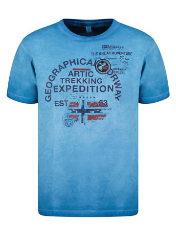 Geographical Norway Shirt "Jergen" blauw