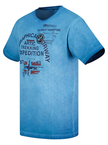 Geographical Norway Shirt "Jergen" blauw
