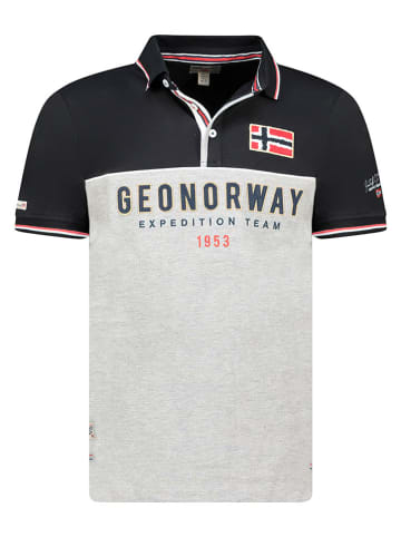 Geographical Norway Poloshirt "Ketora" in Grau/ Schwarz