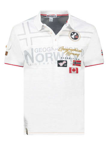 Geographical Norway Koszulka polo "Karadock" w kolorze białym