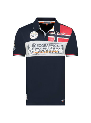 Geographical Norway Koszulka polo "Kidney" w kolorze granatowym