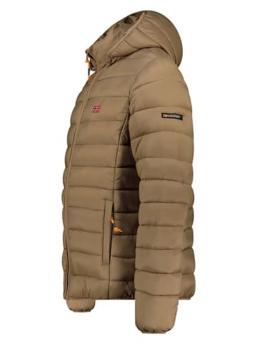 Geographical Norway Doorgestikte jas "Amigolor" lichtbruin