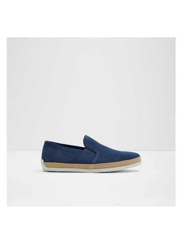 Aldo Leren mocassins donkerblauw