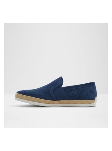 Aldo Leren mocassins donkerblauw