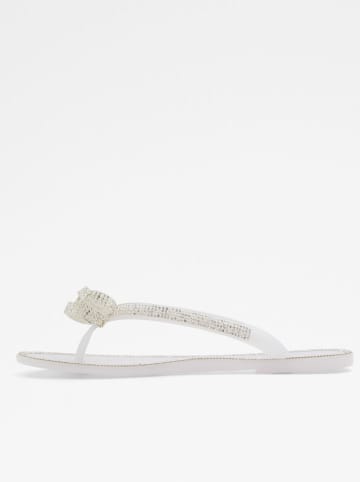 Aldo Teenslippers wit/zilverkleurig