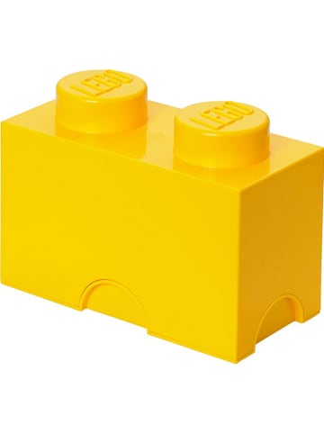 LEGO Pojemnik "Brick 2" w kolorze żółtym - 25 x 18 x 12,5 cm