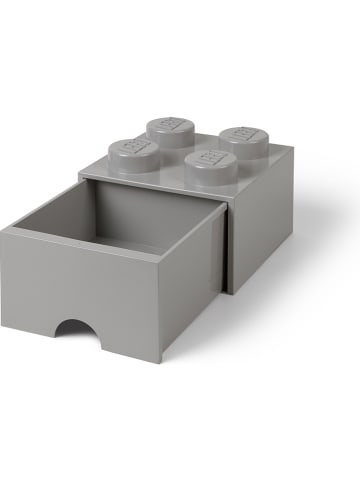 LEGO Schubladenbox "Brick 4" in Grau - (B)25 x (H)18 x (T)25 cm