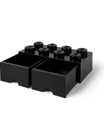 LEGO Ladebox "Brick 8" zwart - (B)50 x (H)18 x (D)25 cm