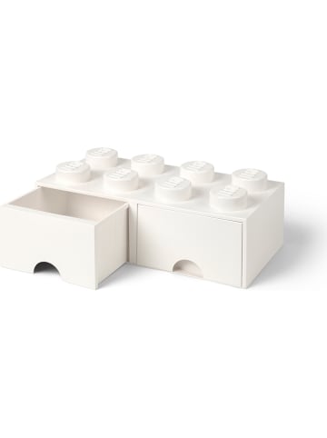 LEGO Pojemnik "Brick 8" w kolorze białym z szufladami - 50 x 18 x 25 cm
