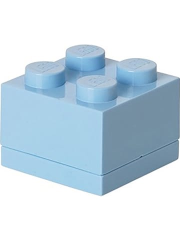 LEGO 3er-Set: Aufbewahrungsboxen "Mini 4" in Hellblau - (B)4,6 x (H)4,3 x (T)4,6 cm