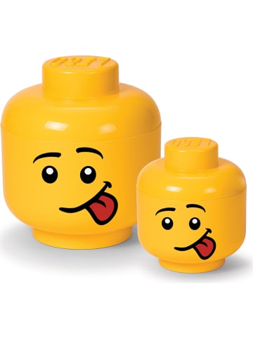 LEGO Pojemnik "Silly" w kolorze żółtym - wys. 18,5 x Ø 16 cm