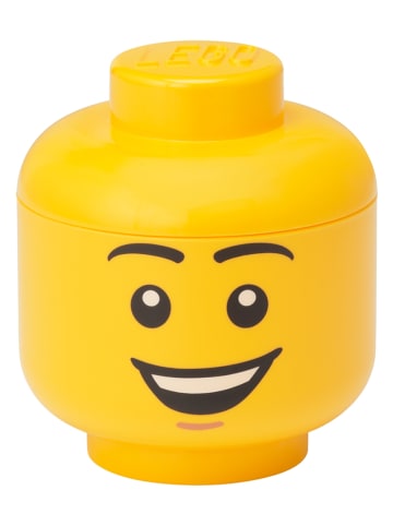 LEGO Opbergbox "Happy Boy" geel - (H)11,5 x Ø 10,2 cm