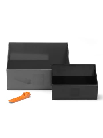 LEGO 2-delige set: opbergboxen voor bouwstenen antraciet/zwart