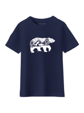 WOOOP Shirt "Bear and Foxes" in Dunkelblau