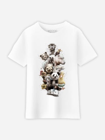 WOOOP Shirt "Zoo Escape" in Weiß