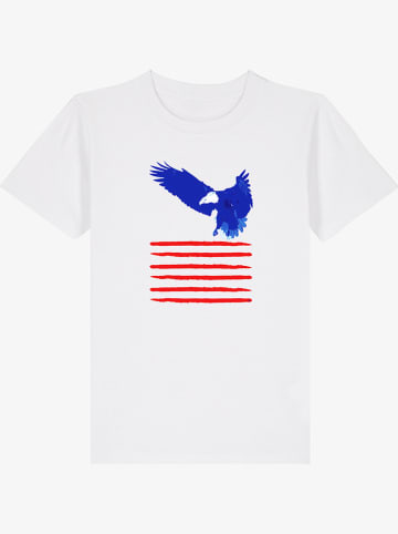 WOOOP Shirt "Flying he flag" in Weiß