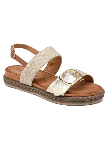 Sixth Sens Sandalen goudkleurig/beige/lichtbruin