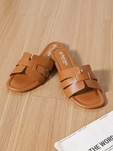 Sixth Sens Slippers lichtbruin