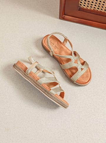 Sixth Sens Sandalen goudkleurig