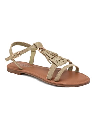 Sixth Sens Sandały w kolorze khaki