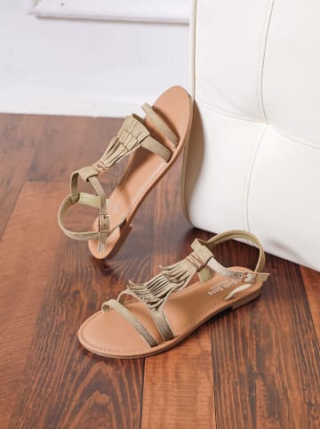 Sixth Sens Sandały w kolorze khaki