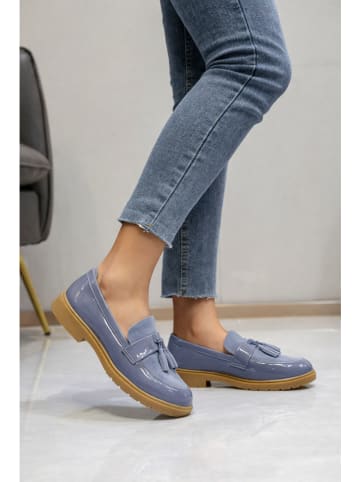 Sixth Sens Mocassins lichtblauw