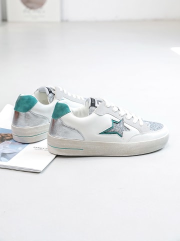 Sixth Sens Sneakers wit/zilverkleurig
