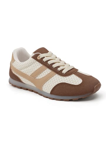 Sixth Sens Sneakers in Beige/ Braun/ Creme