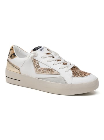 Sixth Sens Sneakers wit/lichtbruin