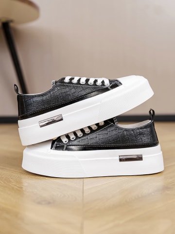 Sixth Sens Sneakersy w kolorze biało-czarnym