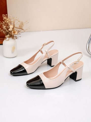 Sixth Sens Haksandalen beige/zwart