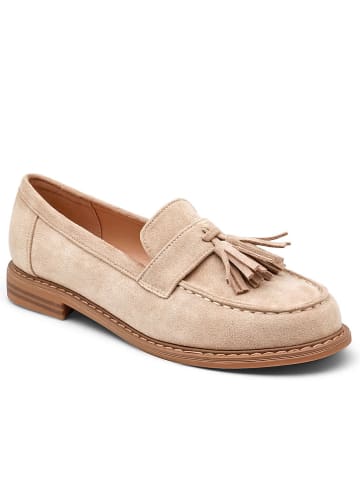 Sixth Sens Mokasyny w kolorze beżowym