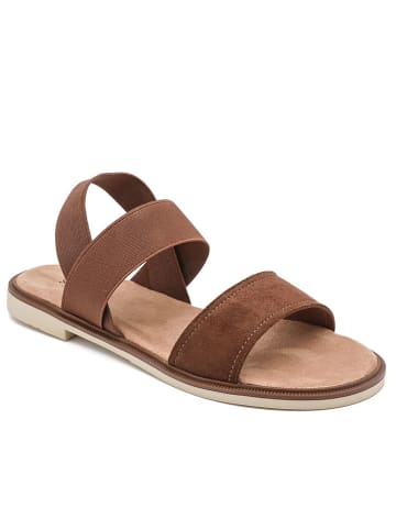 Sixth Sens Sandały w kolorze jasnobrązowym