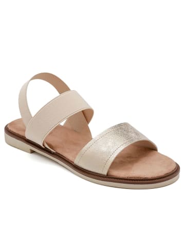 Sixth Sens Sandalen beige/goudkleurig