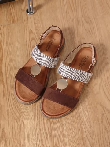 Sixth Sens Sandalen bruin
