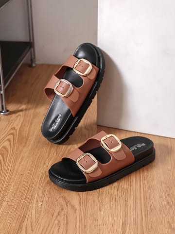 Sixth Sens Slippers lichtbruin