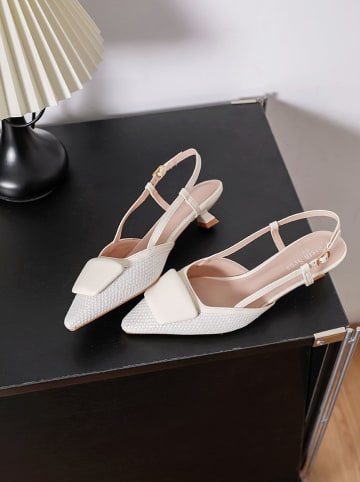Sixth Sens Pumps met bandje beige