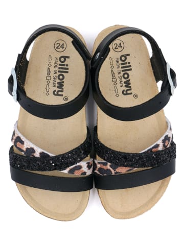 billowy Sandalen in Schwarz