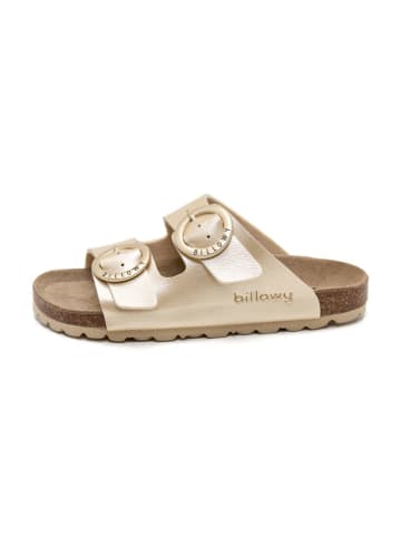 billowy Pantoletten in Gold