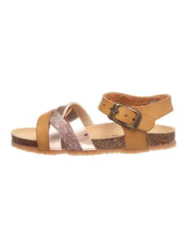 billowy Sandalen in Ocker/ Rosa